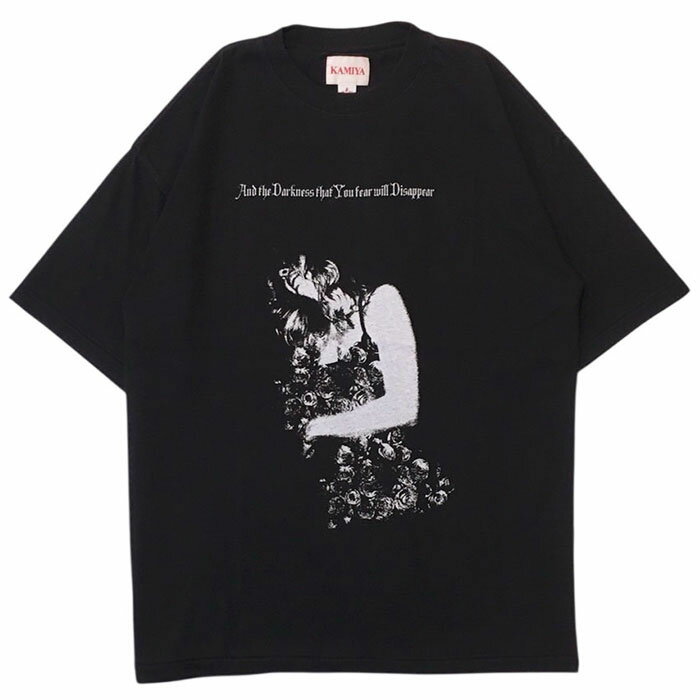 【KAMIYA ショートスリーブTシャツ】 KAMIYA カミヤ SWEET SMILE Tee TC black KAMIYA-G16TS096