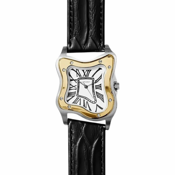 Rakuten - 【国内正規品】【ラフォン メルティングウォッチ】 LAPHONT ラフォン Laurent Large Two Tone Case Leather Band White Dial black LAPHONT-20110