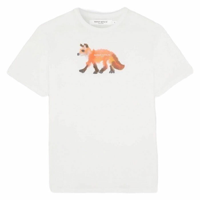 メゾンキツネ Tシャツ メンズ 【国内正規品】 【メゾンキツネ アートフォックスTシャツ】MAISON KITSUNE メゾン キツネ MK X ROP VAN MIERLO FOX CLASSIC TEE SHIRT white KITSUNE-KMM13040