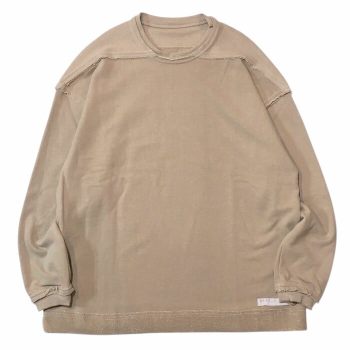 【SALE セール】【ネイプ スウェットシャツ】NAPE_ ネイプ PGMNT SWEAT SHIRT beige NAPE-132