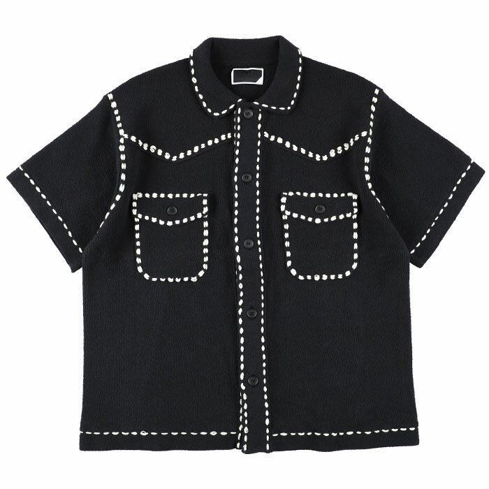 Rakuten - 【スーパーセール SALE】【PHINGERIN PG1サマーニットウエスタンシャツ】 PHINGERIN フィンガリン SUMMER PG1 WESTERN SHIRT black PHINGERIN-PD-261-KN-011