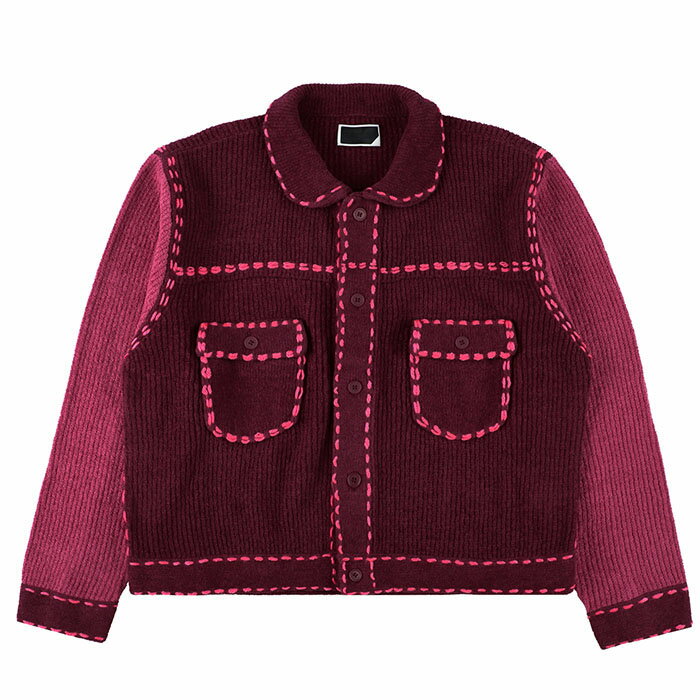 【PHINGERIN PG1ニットジャケット】 PHINGERIN フィンガリン PG1 KNIT burgundy PHINGERIN-PD-252-KN-01