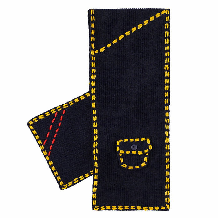 【PHINGERIN PG1ニットスカーフ】 PHINGERIN フィンガリン PG1 SCARF navy PHINGERIN-PD-252-NA-011