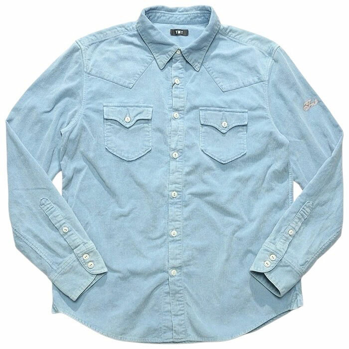 Rakuten - 【スーパーセール SALE】【TMT インディゴコーデュロイシャツ】TMT CORDUROY WESTEN SHIRTS indigo light TMT-TSHF2505