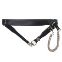 【SALE セール】【UNISEX】【TOGA レザー&ナイロンベルトウィズチェーン】TOGA トーガ Leather nylon belt with chai...