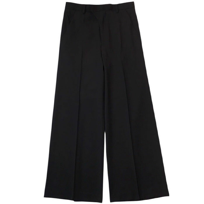メーカー希望小売価格はメーカー商品タグに基づいて掲載しています 【商品詳細】 ■ブランド ： VALAADO バラード ■商品名 ： BAG TW TWILL TROUSERS ■品番 ： BAG-WT-002-4 ■サイズ44　：　ウエスト78センチ　股上32センチ　ワタリ29センチ　股下76センチ　裾幅31センチ ■サイズ46　：　ウエスト82センチ　股上33センチ　ワタリ30.5センチ　股下78センチ　裾幅32センチ ■カラー ：　black ■素材 ： Wool 50% Polyester 50% 【商品説明】 こちらはVALAADOのBAGノータックスラックスになります。 ノンミュールウール×リサイクルポリエステル糸を使用したツイル。 シワになり辛くイージーケアの万能素材。 年間通して使い易い素材。 MODEL / BAG ・ノータックのウエストまわりがフィットし、裾に向けてメリハリのあるボリュームを持たせたバギーモデル。 ・トラウザー専業工場による丁寧でクラシックな仕立て。 ・マーベルト、シック、腰裏のスリットとドレスパンツに採用される本格的なディテール。 ・センタークリースが半永久に消えない特殊加工。 ・中綿入りオリジナルマーベルト。 ・フロントダブル打ち込み前カン+天狗ボタン。 VALAADOの商品一覧はコチラ