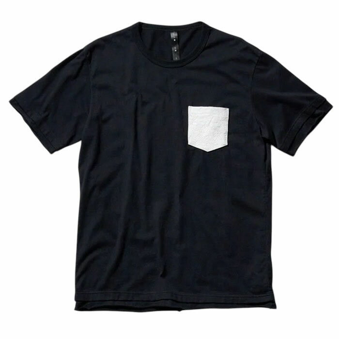 Rakuten - 【wjk クラッシュレザーポケットTシャツ】 wjk ダブルジェイケー crash leather pocket Tee black x white wjk-7342lj93
