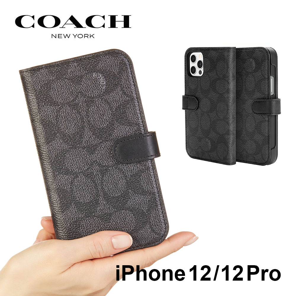 【正規代理店】 コーチ iPhone12 Pro iPhone12 スマホケース COACH FOLIO CASE iPhone iPhoneケース アイフォン ブランド スマホ ケース スマートフォン 手帳 手帳型 手帳型ケース カバー カード 定期 カード収納 女性 おしゃれ