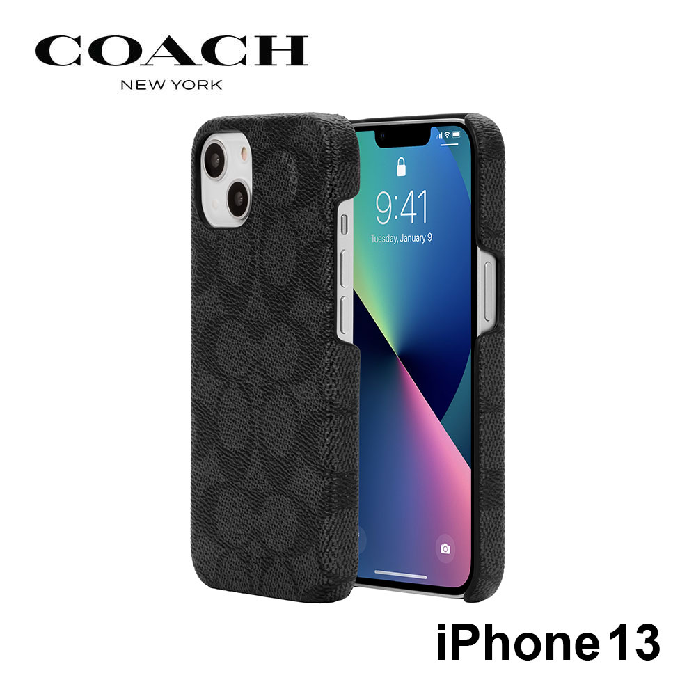 【正規代理店】 コーチ iPhone13 スマホケース COACH Slim Wrap Case iPhone [Signature C Black] iPhoneケース アイフォン ブランド スマホ ケース スマートフォン スリム 薄型 お洒落 おしゃれ 女性 彼女のサムネイル