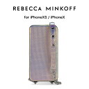 【正規代理店】 レベッカミンコフ iPhoneXS iPhoneX スマホケース Rebecca Minkoff Time to Reflect Crossbody Case iPhone iPhoneケース アイフォン ブランド スマホ ケース スマートフォン スリム 薄型 お洒落 おしゃれ 女性 彼女