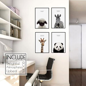 륹ƥå ɥƥå ޤ۱ եե졼 ѥͥ 4祻å   ҤĤ ѥ ǭ ޤ ֥ 3D PANDA ZEBRA SHEEP GIRAFFE ưʪ ˥ޥ  ɥå Ω 륢  ̲ DIY