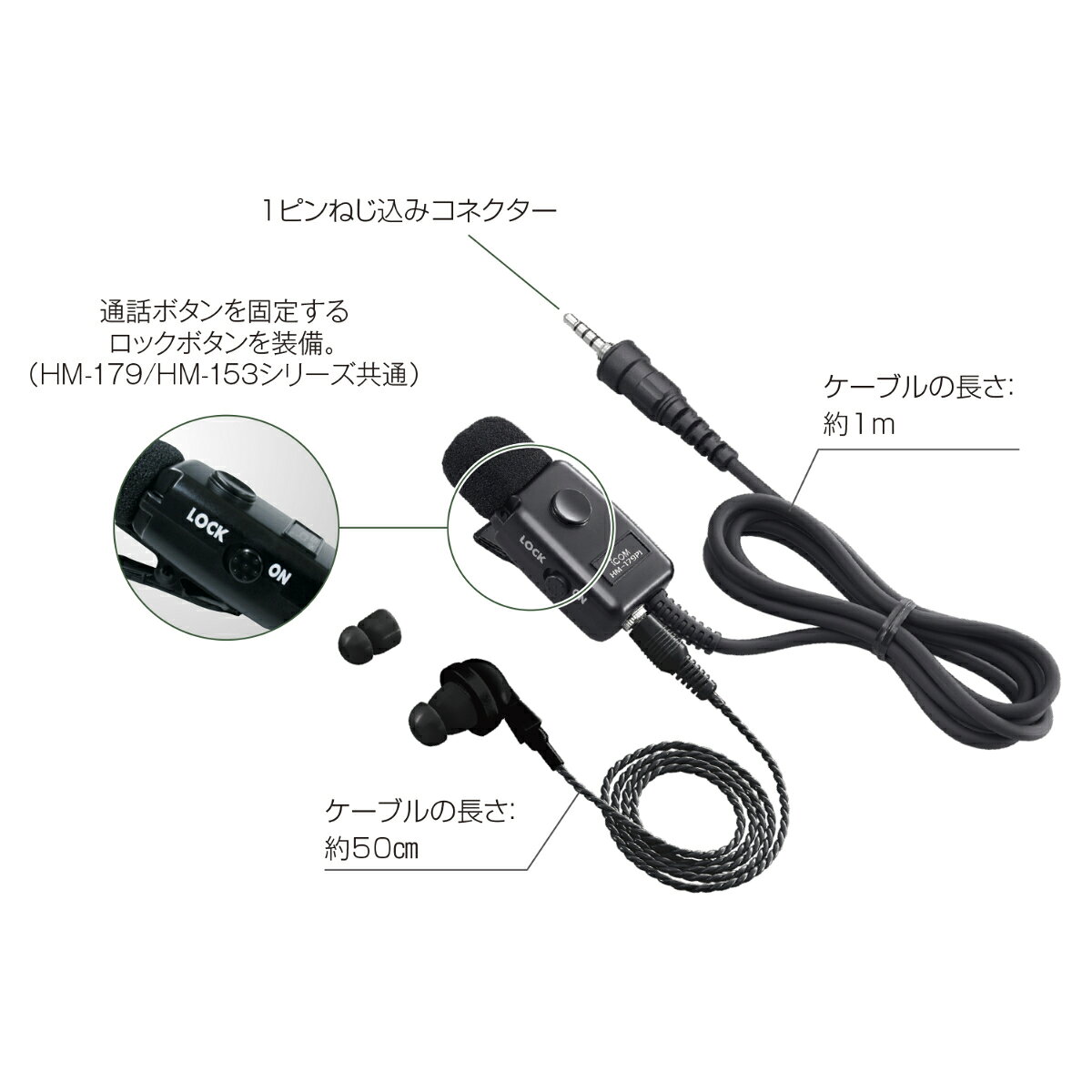 HM-179PI アイコム イヤホンマイク