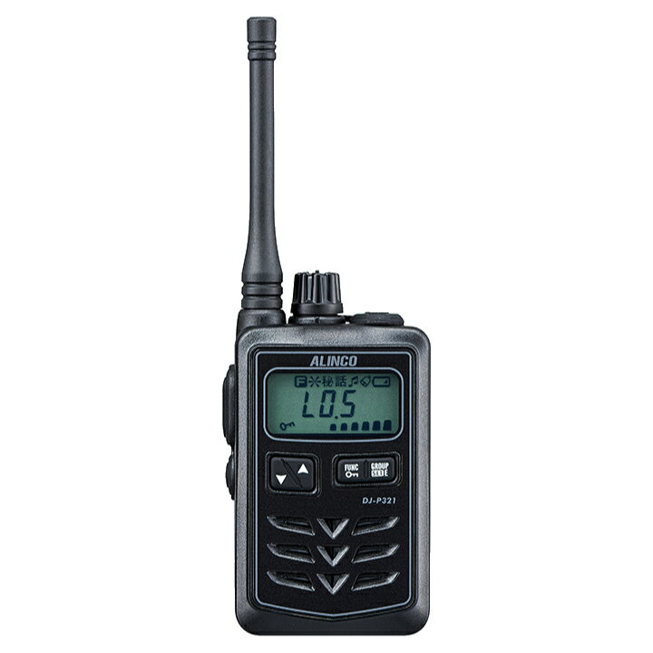 DJ-P321BM ブラック・ミドルアンテナ アルインコ 47ch 中継対応 防浸 小型特定小電力トランシーバー