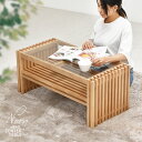 【ポイント最大10倍】テーブル ガラステーブル おしゃれ 84cm 北欧 木製 格子 ソファテーブル ローテーブル センターテーブル リビングテーブル 収納付き...