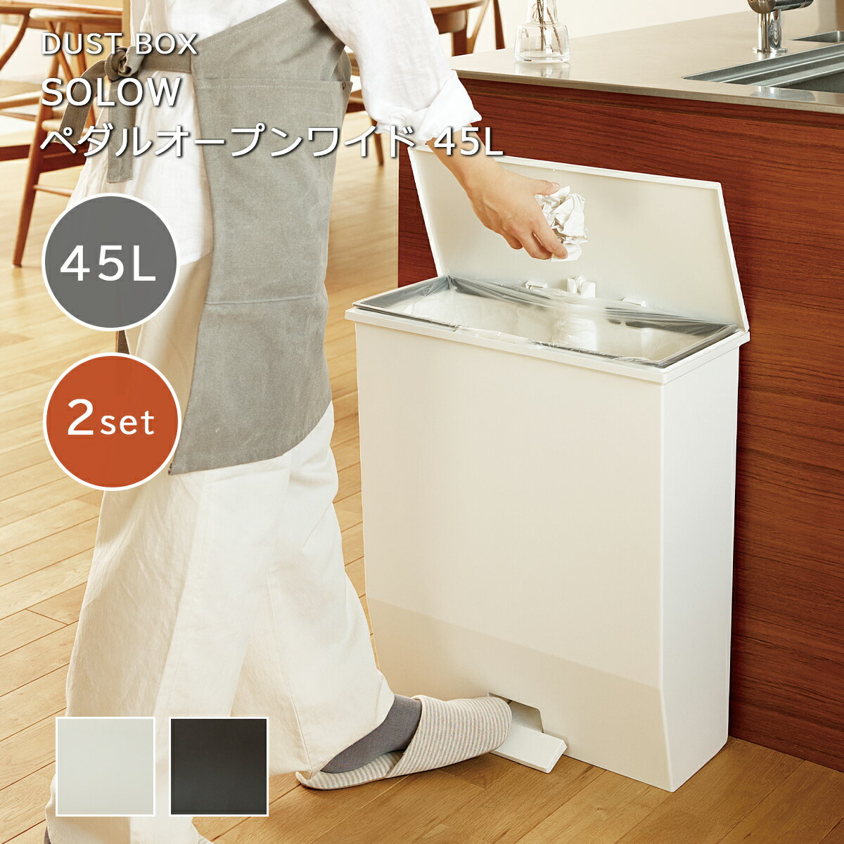 ゴミ箱45L分別ごみ箱SOLOWソ...