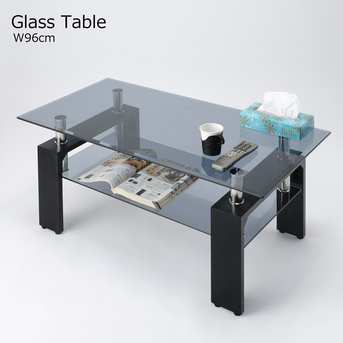 【先着半額クーポン】ガラステーブル リビングテーブル 96cm センターテーブル テーブル おしゃれ ...