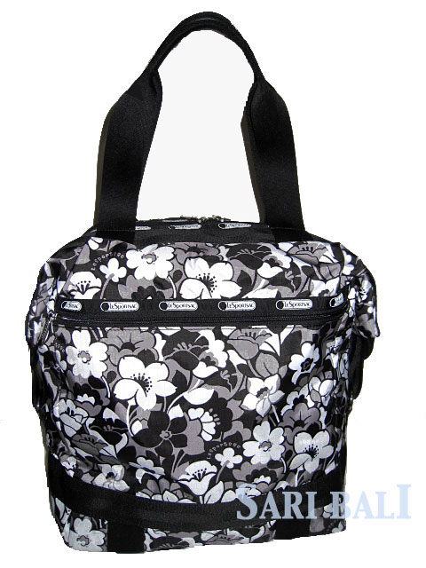 ハンドバッグ レスポートサック☆CARLY HANDBAG Lesportsac 8023 D081 シャドウブロッサム キャリーハンドバッグ 縦型ボストン