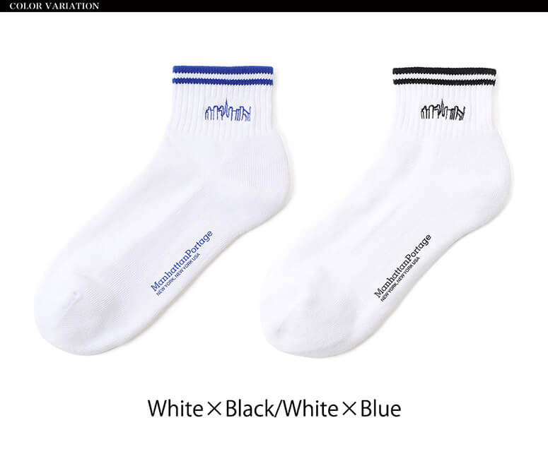 ★期間限定・ポイント15倍商品★【送料無料】Manhattan Portage(マンハッタンポーテージ) アンクル丈 ソックス 2Pセット Ankle Line Socks 2P Set メンズ レディース プレゼント