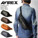 アヴィレックス バッグ メンズ ★期間限定・ポイント15倍商品★【送料無料】AVIREX(アビレックス) アヴィレックス ブルト シリーズ レザー ボディバッグ ウエストバッグ メンズ レディース