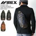 ★期間限定・ポイント10倍商品★【送料無料】AVIREX(アビレックス) アヴィレックス【ラルガ シリーズ】ワン ショルダーバッグ ボディバッグ フェイクレザー メンズ レディース