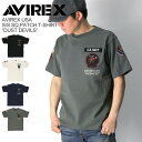 ★期間限定・ポイント15倍商品★AVIREX(アビレックス) アヴィレックス ショートスリーブ Tシャツ スクワッド パッチ ダスト デビル メンズ レディース