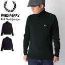 ★期間限定・ポイント15倍商品★FRED PERRY(フレッドペリー) ロール ネック ジャンパー ロールネック セーター タートルネック メンズ レディース