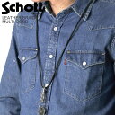 ★ポイント10倍★【送料無料】Schott(ショット) レザー ブレイズ マルチコード ネックレス キーホルダー アクセサリー メンズ レディース【クーポン対象外商品】 プレゼント