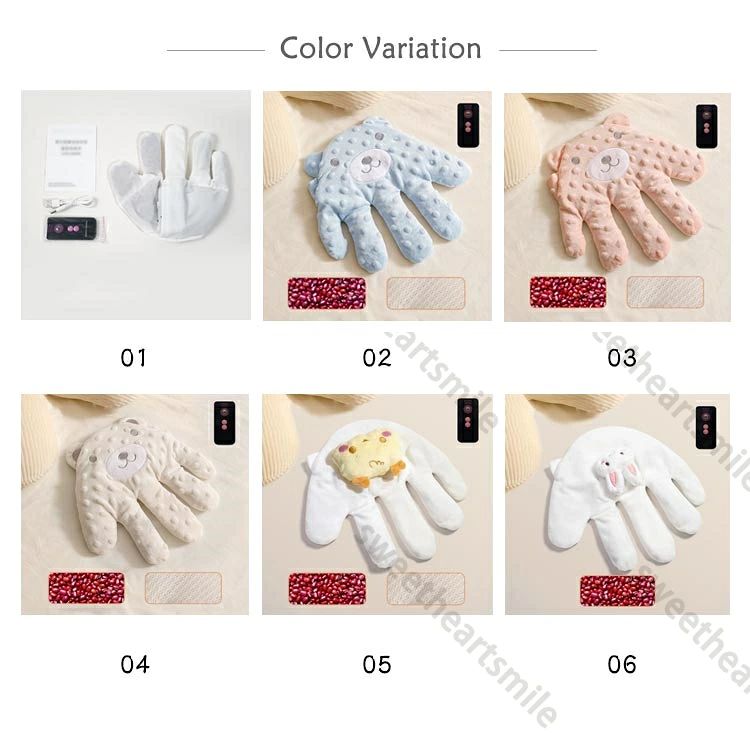 indetail selectの赤ちゃん 手ひら 快眠 寝かしつけ用 指が動き 驚いた防止 安眠 ぬいぐるみ クッション 加熱クッション 電動式 クマ 可愛い お母さんの手｜アングル2