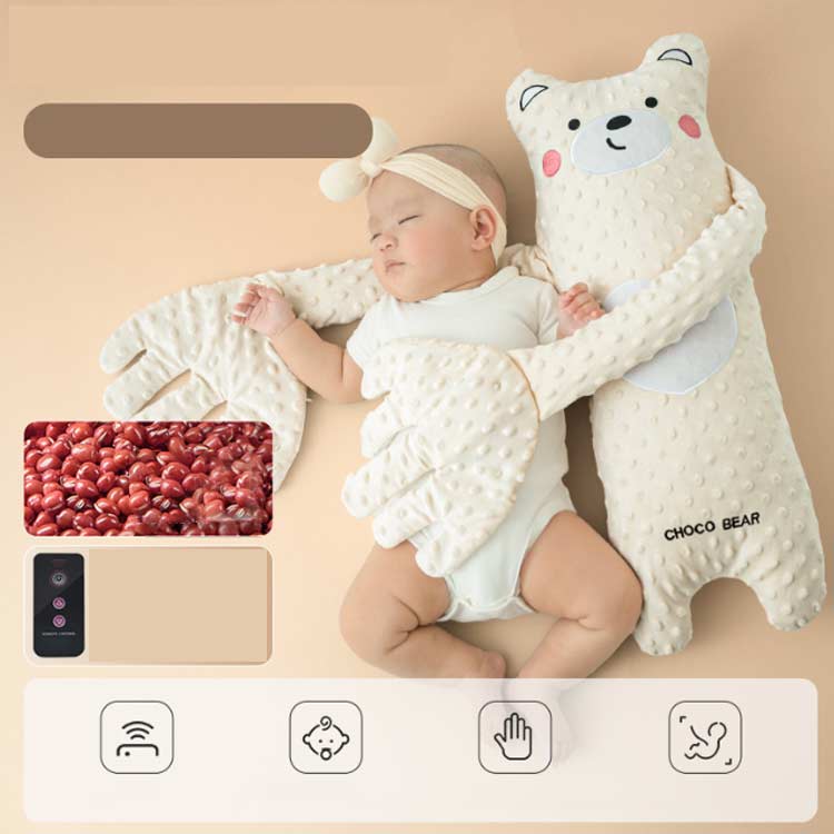 indetail selectの赤ちゃん なだめる手 安眠 手ひら 赤ちゃん 寝かしつけ用 指が動き 夜泣き対策 リモコン付き ベビー ぬいぐるみ クッション 排気促進 快｜アングル3