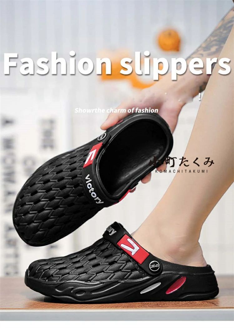 indetail selectのメンズ サンダル 靴 2way 24.5-29.5cm スリッパ サボサンダル スリッポン シューズ さんだる カジュアル ファッションサンダル 水陸両用｜アングル2