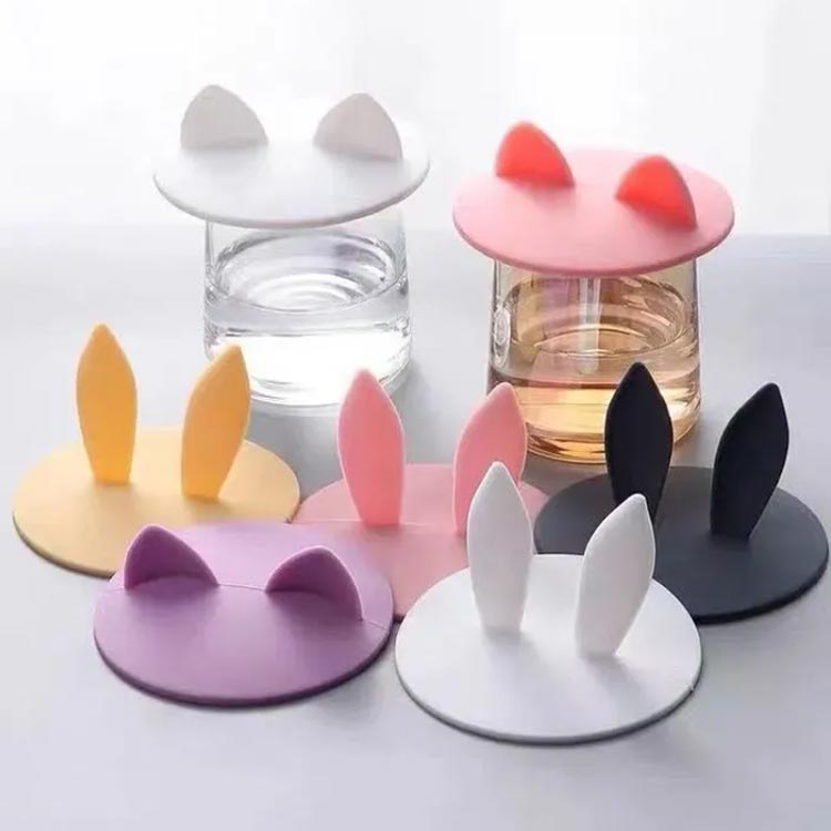 便利グッズ カップコーヒー 北欧 マグカップのふた シリコンカップカバー 2点セット ホコリ かわいい コップカバー 保