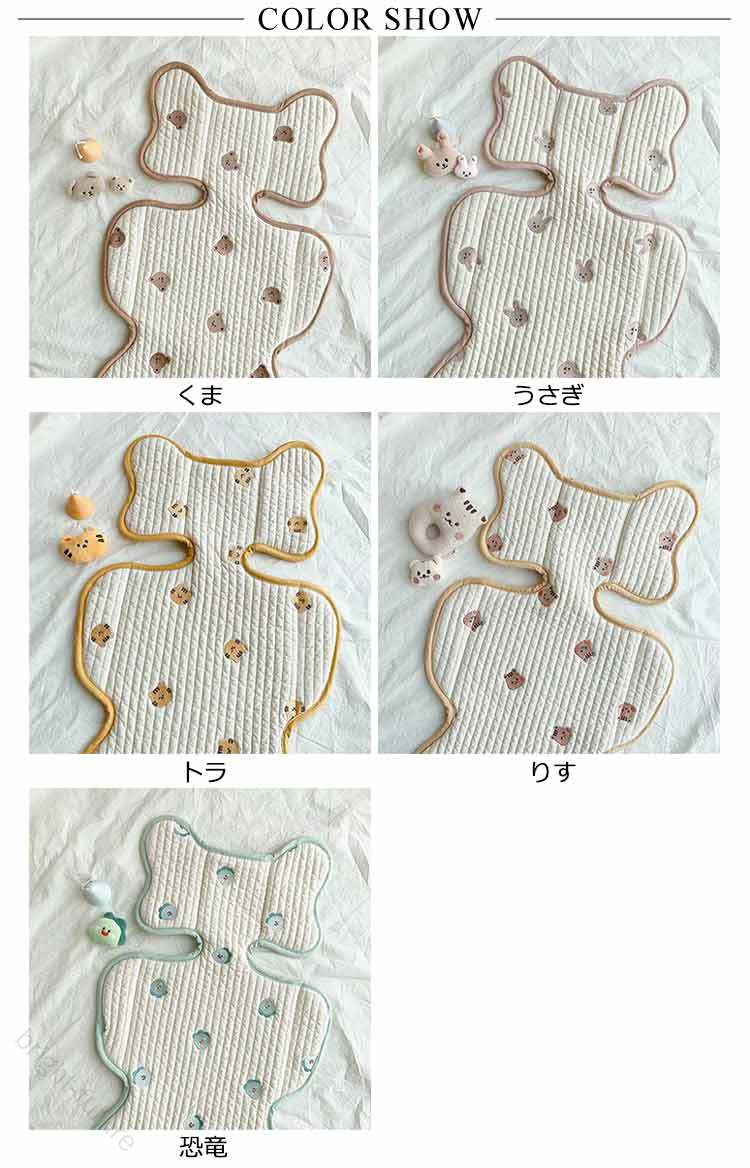 indetail selectのベビーカーシート かわいい 軽量 洗える おしゃれ 韓国風 刺繍 おでかけ 赤ちゃん 新生児 女の子 男の子 出産準備 オールシーズン 簡単｜アングル2