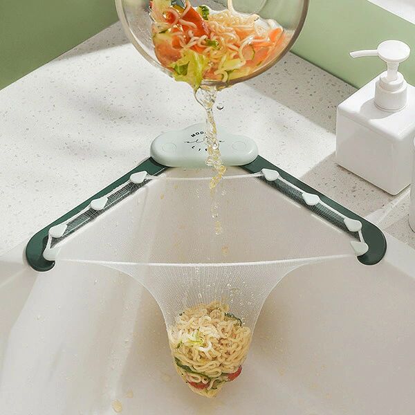 三角コーナー キッチンシンクストレーナー 折りたたみ可能 衛生的 料理 残飯 食べ残し 衛生用品 生ごみ ごみ入れ ごみ箱 シンク 生ゴミ