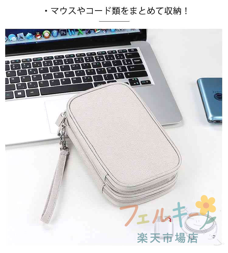 ガジェット ポーチ ミニポーチ ナイロン 防水 収納 小物入れ スマホ ケース ゲーム ポーチ デジカメ ケース トラベル シンプル 仕切り indetail-select-10005193 indetail select サンプル画像2