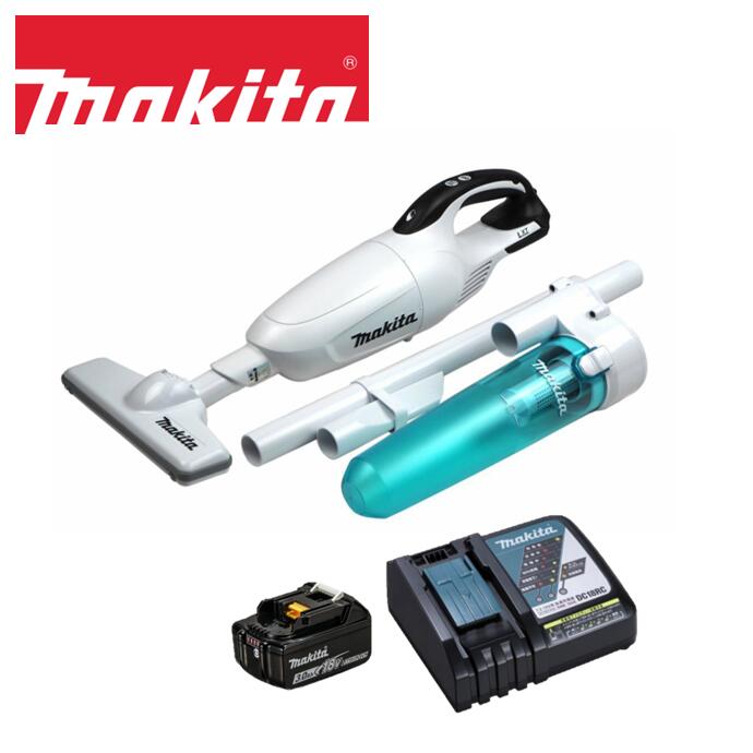 マキタ 18V 充電式クリーナー CL181FDRFW 白 本体(3.0Ahバッテリー1個・充電器付)+サイクロンアタッチメント A-67169 オリジナルセット カプセル式 ワンタッチスイッチ コードレス 掃除機