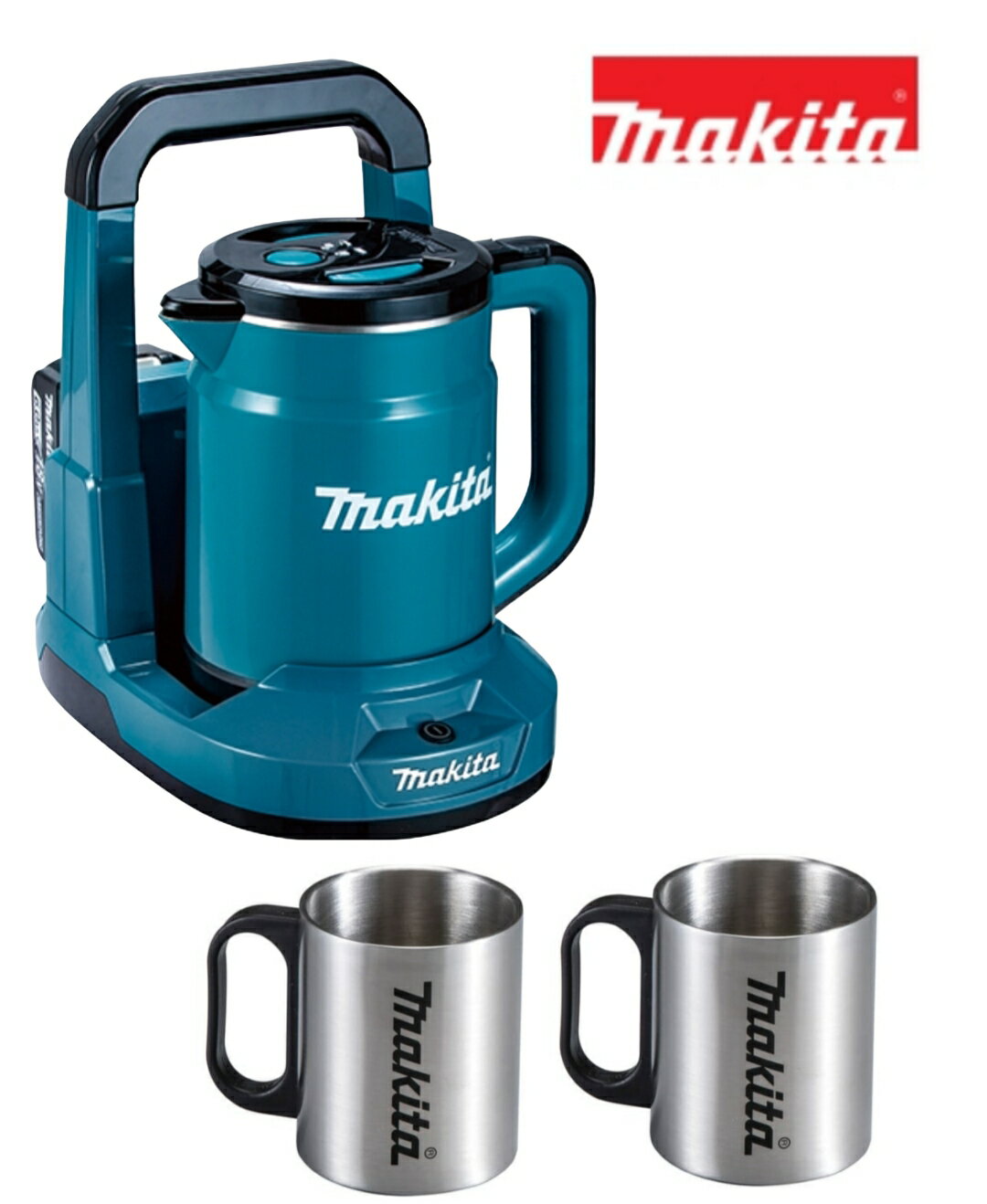 マキタ 36V(18V+18V) 充電式ケトル 0.8L KT360DZ 青 本体+中空ステンレス製マグカップ A-67468×2個 240..