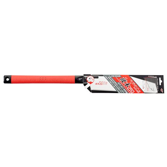 【品名】 ゼットソー 硬木250 本体 【品番】 15069 【刃渡り】 250mm 【板厚】 0.50mm 【ピッチ】 1.75mm 【切り幅】 0.68mm ■堅木切断用 ■堅い木材専用目立て ■通常の鋸ではビビりが出やすく刃の消耗が激しいので、 　刃の形状やアサリを工夫した耐久性の良い丈夫なノコギリに仕上げました。