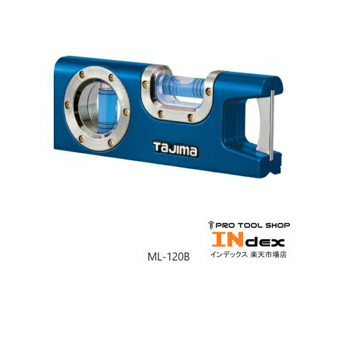 樂天商城 - タジマ モバイルレベル 120mm ブルー ML-120B 青 水平器 マグネット付 磁石
