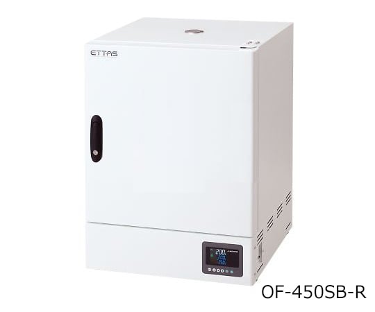 【品番】1-8999-55【メーカー】アズワン【型番】OF-450SB-R【JAN】4589638265440【入り数】1台※掲載画像は代表画像です。シリーズ共通の画像を使用している場合があり、お届けは商品名に記載の型番・数量となります。■特長【ETTAS・Sシリーズ共通特徴】デジタル式過昇防止装置を標準搭載しています。3段PID制御方式の採用により幅広い温度領域でのオーバーシュート・アンダーシュートが低減します。4種類のタイマー機能、曜日・時刻指定タイマーに加え、16ステップ8パターンのプログラム機能を搭載したオールラウンドタイプです。視認性・操作性に優れたLCDディスプレイを採用しています。オプションを接続することで、瞬時にエラーがわかり対処できます。（ アラームオプション 参照）【ワイヤレスロガーアプリ特長】離れた場所からでも実測温度と設定温度を確認できます。実測温度と設定温度を一定間隔で基板内のメモリーに記憶します。マニュアル無しでも直観的に操作できます。読み出した記録データは自動的にCSV形式の添付ファイルに変換され、メールアドレスを入れるだけでパソコン等への送信ができ、ファイルはEXCEL等の表計算ソフトで開いて、グラフ化や編集、帳票作成が行なえます。記録したデータを読み出しても、消去するまでは電源をOFFしてもデータは基板内に保持されます。記録の開始/停止、消去はアプリから行ないます。【6つの安全・安心機能】離れた場所からでもPV／SVの確認ができます。マニュアル無しでも直感的に操作できます。記録データをパソコンに転送してグラフ作成等がカンタンに！読みだした記録データは自動的にCSV形式のファイルに変換され、メールで簡単にパソコンへ転送できます。エラー発生時の安心・安全機能オプションを接続することにより、瞬時にエラーが確認でき対処できます。高精度の温度調節3段階PID制御低温域、中温域、高温域を個別でPID制御が可能です。オーバーシュート、アンダーシュートが軽減されます。デジタル設定式過昇防止機能作業温度をデジタルで設定できる過昇防止機能です。設定値になるとヒーターOFFします。風量の可変（強制対流方式）アナログ感覚でHI、MID、LOWの3段階設定が可能です。軽い紛体が飛散しにくいです。■仕様庫内寸法（mm）:450×447×450扉:右温度調節範囲:室温+20〜320℃最高温度到達時間:約50分温度変動（JIS）:±1℃（at　320℃）温度勾配（JIS）:25℃（at　320℃温度制御方式:3段PID制御、SSR出力通信機能:規格：Bluetooth　Smart（Bluetooth　4.2）　/　距離：Class2（約10m）記録方式:フルストップ（フルメモリで記録停止）記録周期:2秒/10秒/30秒/60秒/10分/60分表示周期:2秒/10秒/30秒/60秒/300秒機能:記録開始/停止、記録データの読み出し/消去/PCへの転送/一覧表示、トレンドグラフ表示（拡大・縮小可能）記録形式:CSV形式対応OS:iOS　11.4　以降対応機種:iPhone　5s・5c・6・6　Plus・6s・6s　Plus・SE・7・7　Plus・8・8　Plus・X付加機能:タイマー（ONタイマー・OFFタイマー・SVスタート・ON/OFFタイマー）/最大16ステップ×8パターンの温度勾配プログラム/曜日・時刻指定タイマー安全装置:デジタル設定式過昇防止機能・過電流ブレーカー・バーンアウト機構（センサー断線時ヒーターOFF）ヒーター容量:1300W温度センサー:K熱電対×2個（温調用・過昇防止用×各1本）庫内容量:約91L棚ピッチ・段数:35mmピッチ・10段外装／内装:ステンレスSUS304(SOFW)、スチール粉体塗装その他 /SUS304(一部SUS443J1)排気口:φ32mm×1個外寸法:550×567×760mm重量:約40kg電源:AC100V　50/60Hz　コード長2.4m（3Pプラグ）定格電流:13.5A棚板耐荷重:5kg関連商品アズワン 定温乾燥器（強制対流方式）　ステンレスタイプ・窓付き　左扉　...アズワン ETTAS　定温乾燥器（タイマー仕様・強制対流方式）　窓付き...アズワン ETTAS　定温乾燥器（タイマー仕様・強制対流方式）　窓付き...238,250円203,960円203,960円アズワン ETTAS　定温乾燥器（強制対流方式）　スチールタイプ・窓無...アズワン 定温乾燥器（強制対流方式）　ステンレスタイプ・窓付き　左扉　...アズワン 定温乾燥器（強制対流方式）　ステンレスタイプ・窓付き　右扉　...188,560円287,820円287,820円アズワン クールブロックバス　EC-40RA 1-349-21...アズワン 定温乾燥器（自然対流方式）　スチールタイプ・窓付き　左扉　O...アズワン 凍結乾燥器用ドライチャンバー　DRC-2LAS 2-8102...230,100円182,220円274,835円アズワン 定温乾燥器（自然対流方式）　スチールタイプ・窓付き　右扉　O...アズワン オービタルシェーカー 本体 出荷前点検検査書付　AS-MOR...アズワン ETTAS　真空乾燥器（SBシリーズ）　AVO-200SB ...182,220円228,030円311,410円