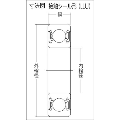 NTNA小径小形ボールベアリング（合成ゴム接触両側シール）内径9mm外径26mm幅8mm 629LLU index8833-10029017 INdex サンプル画像2