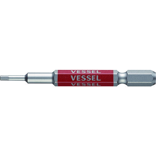 【品番】GSH020S【メーカー】（株）ベッセル【JAN】4907587336682【販売単位】1Pk※掲載画像は代表画像です。シリーズ共通の画像を使用している場合があり、お届けは商品名に記載の型番・数量となります。■特長六角穴付きボルト、六角穴付き止めねじ用のビットです。六角面にカラー印刷しており、塗装品のようなにじみがなくシャープなエッジです。精緻な刃先加工で高い嵌合性を実現しました。10色カラーでサイズを色分けし、ビットが選びやすくなっています。ビット材はダイハード鋼（最高硬度HRC62）を使用しています。強くてしなやかなで耐久性は抜群です。刃先部分にはメッキや塗装がつかないためねじとの食いつきが良く、様々なねじにフィットします。■用途建築、電気、機械組立・整備、精密組立、DIYに。■注意作業時は、保護メガネを着用してください。必要以上に無理な力で使用しないでください。工具は、本来の使用目的以外で使用しないでください。電流が流れているものには使用しないでください。正しい用途・サイズ・使い方を確かめてご使用ください。■仕様シャンク径(mm):6.35ブランド名:VESSEL（（株）ベッセル）対辺(mm):2色:赤製造国:日本該当:RoHS2全長(mm):65関連商品TRUSCO六角ビット65L5．0mm THBI-50...TRUSCO六角ビット65L3．0mm THBI-30...TRUSCO六角ビット65L4．0mm THBI-40...690円690円690円VESSEL剛彩ビット（両頭）＋2×35mm GS142035...VESSEL剛彩ビット（両頭）＋1×35mm GS141035...VESSEL剛彩ビット（両頭）＋2×45mm GS142045...680円680円700円VESSEL剛彩ビット（片頭ボールポイント）対辺5×100mm GSB...VESSEL剛彩ビット（片頭ヘックス）対辺1．5×65mm GSH01...VESSEL剛彩ビット（片頭ボールポイント）対辺3×100mm GSB...770円770円770円VESSEL剛彩ビット2本組（両頭コンビ）＋2／−6×65mm GS1...VESSEL剛彩ビット2本組（両頭）＋3×65mm GS143065...VESSEL剛彩ビット2本組（両頭）＋1×65mm GS141065...760円750円750円
