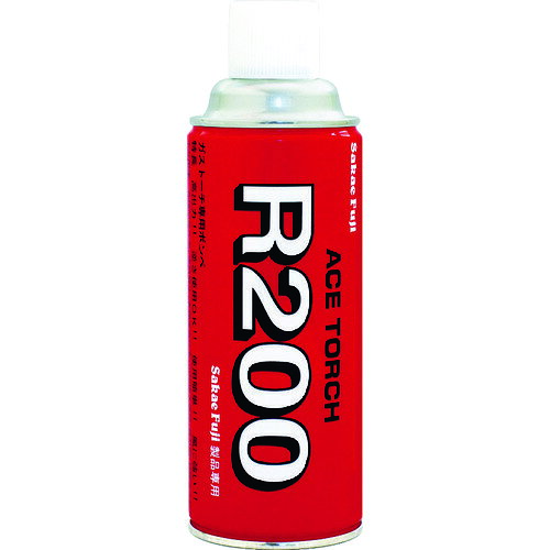 【品番】R-200【メーカー】栄製機（株）【JAN】4956805000102【販売単位】1本※掲載画像は代表画像です。シリーズ共通の画像を使用している場合があり、お届けは商品名に記載の型番・数量となります。■特長ボンベはプロパン30%・ブタン70%混合のパワータイプです。微調ニードル・空気調節リングを採用しました。4分までの銅管ロウ付けができます。寒冷地仕様です。ガス圧調整弁付です。■仕様ブランド名:サカエ富士（栄製機（株））内容量(g):200容量(g):370高さ(mm):200長さ(mm):Φ62製造国:日本適合機種:SAKEFUJI BTシリーズ