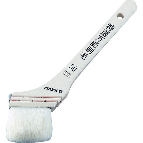 【品番】TPB-342【メーカー】トラスコ中山（株）【JAN】4989999416251【販売単位】1本※掲載画像は代表画像です。シリーズ共通の画像を使用している場合があり、お届けは商品名に記載の型番・数量となります。■特長幅広い用途、あらゆる塗装に使える万能タイプです。毛腰が強く、徹底したコストダウンを実現しました万能用刷毛です。■用途水性、油性用。■注意提供不可：chemSHERPA、SDS、ミルシート■仕様ブランド名:TRUSCO（トラスコ中山（株））該当:RoHS2刷毛幅(mm):50毛丈(mm):35玉厚(mm):12製造国:中国全長(mm):215関連商品TRUSCO特選万能用刷毛25号60mm幅 TPB-341D...TRUSCO万能用刷毛15号40mm幅 TPB-360D...TRUSCO特選万能用刷毛10号 TPB-341...2,090円1,830円1,730円TRUSCOダスター刷毛3773インチ75mm幅 TPB-377-3...TRUSCO万能刷毛25mm10本入 BRT25-10P...TRUSCOダスター刷毛3563インチ75mm TPB-356-3...2,270円2,380円1,210円TRUSCO目地用刷毛10号30mm幅 TPB-462...TRUSCO万能刷毛40mm10本入 BRT40-10P...TRUSCO金巻ラック刷毛10号1袋＝1本 TPB-483...1,530円2,810円1,010円TRUSCO金巻ラック刷毛5号1袋＝1本 TPB-481...TRUSCO金巻ラック刷毛8号1袋＝1本 TPB-482...TRUSCOダスター刷毛3562インチ50mm TPB-356-2...800円890円1,040円
