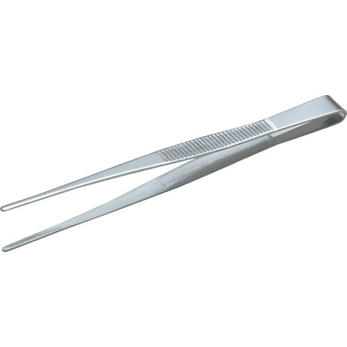 TRUSCOステンレス製ピンセット115mm直ギザ付 TSP-20