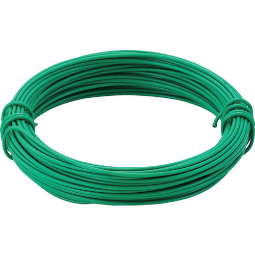 TRUSCOカラー針金ビニール被覆タイプグリーン＃20線径0．9mm1kg TCW-09GN