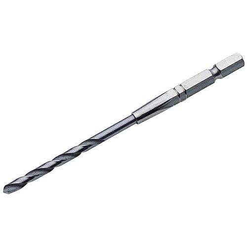 【品番】ETD-3.8【メーカー】トップ工業（株）【JAN】4975180889409【販売単位】1本※掲載画像は代表画像です。シリーズ共通の画像を使用している場合があり、お届けは商品名に記載の型番・数量となります。■特長刃先にX型シンニング加工が施されていますので、刃先が逃げず、正確な位置に穴あけができます。六角軸シャンクで電動ドリルにワンタッチで取り付け可能です。鉄・アルミ・銅・木材の穴開けに（下穴開け）最適です。狭く奥深い場所の穴開け作業に最適です。■用途被削材:鉄、アルミ、銅、木材。■注意作業中は必ず保護メガネを着用して下さい。インパクトドライバーの場合は破損の恐れがありますので十分注意して下さい。作業中は手袋を着用しないで下さい。巻き込まれる恐れがあります。小物の加工物は、バイス等でしっかり固定して下さい。■仕様シャンク径(mm):6.35シャンク形状:六角軸（6.35mm）該当:RoHS2製造国:日本刃径(mm):3.8全長(mm):105ブランド名:TOP（トップ工業（株））溝長(mm):43