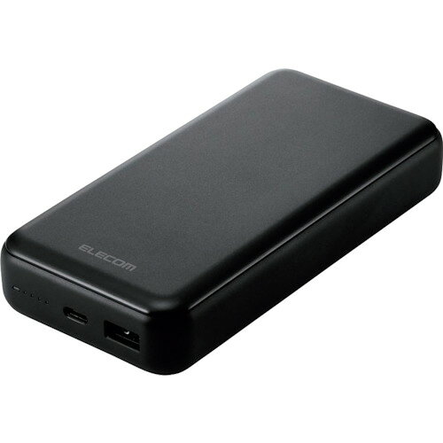 ELECOMモバイルバッテリー20000mAhUSB−A出力1ポートUSB−C入出力1ポートブラック DE-C34-20000BK