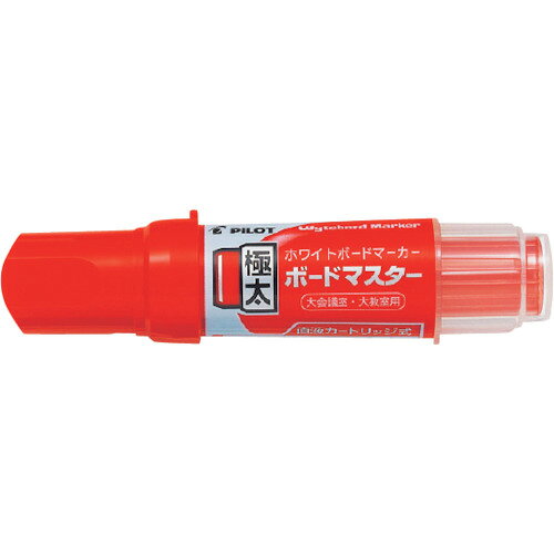 【品番】WMBM-25J-R【メーカー】（株）パイロットコーポレーション【JAN】4902505371530【販売単位】1本※掲載画像は代表画像です。シリーズ共通の画像を使用している場合があり、お届けは商品名に記載の型番・数量となります。■特長濃くはっきり書け、視認性に優れます。インキカートリッジ、ペン先ともに交換可能でとても経済的です。■用途ホワイトボードへの筆記に。■仕様タイプ:極太環境表示:グリーン購入色:レッドブランド名:PILOT（（株）パイロットコーポレーション）製造国:日本太さ(mm):28.6長さ(mm):115関連商品PILOTホワイトボードマーカーボードマスター極太ブラック WMBM-...PILOTホワイトボードマーカーボードマスター太字丸芯ブラック WMB...PILOTホワイトボードマーカーボードマスター太字平芯ブラック WMB...770円710円710円PILOTホワイトボードマーカーボードマスター中字平芯レッド WMBM...PILOTホワイトボードマーカーボードマスター中字丸芯レッド WMBM...PILOTホワイトボードマーカーボードマスター中細字レッド WMBM-...650円650円650円PILOTホワイトボードマーカーボードマスター中細字グリーン WMBM...PILOTホワイトボードマーカーボードマスター中細字オレンジ WMBM...PILOTホワイトボードマーカーボードマスター中字丸芯オレンジ WMB...650円650円650円PILOTホワイトボードマーカーボードマスター中字平芯ブラック WMB...PILOTホワイトボードマーカーボードマスター中細字ブルー WMBM-...PILOTホワイトボードマーカーボードマスター中字丸芯ブルー WMBM...650円650円650円