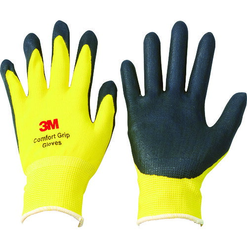 【品番】GLOVE YEL S【メーカー】スリーエム　ジャパン（株）インダストリアルスペシャリティ事業部【JAN】4549395146604【販売単位】1双※掲載画像は代表画像です。シリーズ共通の画像を使用している場合があり、お届けは商品名に記載の型番・数量となります。■特長手にフィットし、細かい作業に適しています。手のひら部のニトリルゴム面の通気性と透湿性が高く蒸れにくいため、長時間の作業もストレスなく快適です。擦れに強い高耐久性（EN388摩擦強さ最高レベル）です。洗濯して繰り返し使用できます。耐油性があり、機械メンテナンスなど油作業に適しています。（手のひら部のニトリルゴム部分）発泡ゴムが汗を通し、通気性に優れています。■用途荷物配送作業、建築・土木作業。荷物配送作業やテープ巻付け作業に。■注意本製品は電気絶縁性がありませんので、通電電気作業には使用しないでください。この商品は、一般消費者様向けの製品ではないため、表示や取扱説明書などが一般消費者様向けに表記・同梱されておりません。■仕様サイズ:Sリストカラー:ホワイトゲージ数:15中指長さ(cm):6.5色:イエロー手のひら周り(cm):17製造国:韓国該当:RoHS2全長(cm):21ブランド名:3M（スリーエム　ジャパン（株）インダストリアルスペシャリティ事業部）厚さ(mm):1