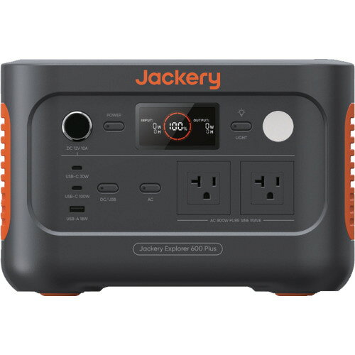 【品番】JE-600C【メーカー】（株）Jackery　Japan【JAN】0810105527759【販売単位】1台※掲載画像は代表画像です。シリーズ共通の画像を使用している場合があり、お届けは商品名に記載の型番・数量となります。■特長世界販売台数700万台を突破、有名メディア200社以上が推奨する「業界トップセラーのブランド」です。「Plusシリーズ」はリン酸鉄を採用し、長寿命(サイクル数4000回)、容量拡張を実現しました。「ポータブル電源 600 Plus」は容量632Wh/定格出力800Wです。7.3kgと軽量のため、手軽に持ち運ぶことができます。キャンプや車中泊、災害時に「スマホ・PC」を充電する電源として人気のモデルです。充電回数・使用時間の目安は、スマホ約24回、ノートPC約5回、電気毛布約8時間です。EPSを搭載し、停電時に電気の供給がストップしても0.02秒でバッテリー稼働に切り替わります。充電時の静音モード(約30dB)も設定可能です。BMS(バッテリーマネジメントシステム)を搭載し、電圧や温度を管理し、最高精度の安全性を実現しています。■仕様定格出力(W):800製造国:中国入力電圧(V):100-120幅(mm):300出力電圧(V):100ブランド名:Jackery（（株）Jackery　Japan）高さ(mm):197奥行(mm):219最大出力(W):1600関連商品EcoFlowポータブル電源DELTA3Plus EFDELTA3P-...Jackeryポータブル電源900 JE-900A...Jackeryポータブル電源Explorer100Plus JE-10...106,010円137,450円17,680円Jackeryポータブル電源2000New JE-2000D...Jackeryポータブル電源3000New JE-3000B...Jackeryポータブル電源1800 JE-1800A...221,450円379,090円231,950円Jackeryポータブル電源300Plus JE-300B...Jackeryポータブル電源1000Plus JE-1000C...Jackeryポータブル電源2000Plus JE-2000C...42,950円177,560円300,550円EcoFlowポータブル電源DELTA31500 EFDELTA150...Jackeryポータブル電源600New JE-600A...KUK電動式ミニハンディポンプ（PP製） HP-601...170,770円91,460円89,420円